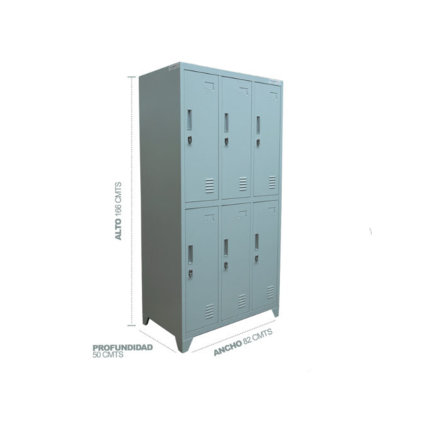 Locker Metálico 4, 6 y 10 Puertas - Imagen 2