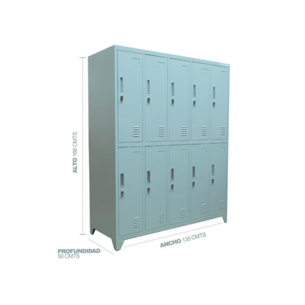 Locker Metálico 4, 6 y 10 Puertas - Imagen 3